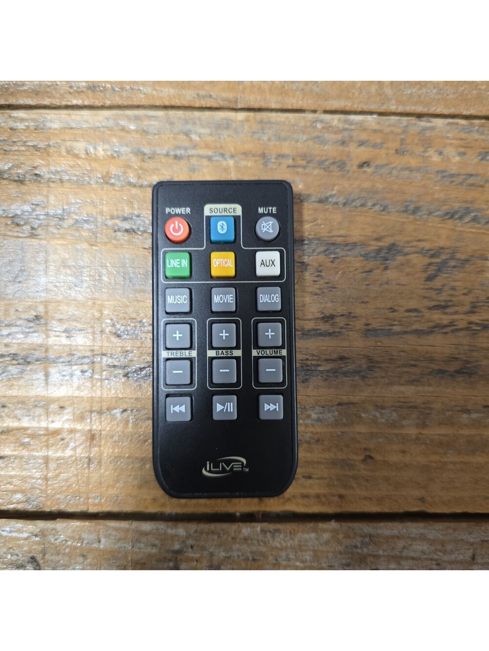 iLive Soundbar Remote Control REM-ITB259 Bluetooth Optical Aux Line In Tested